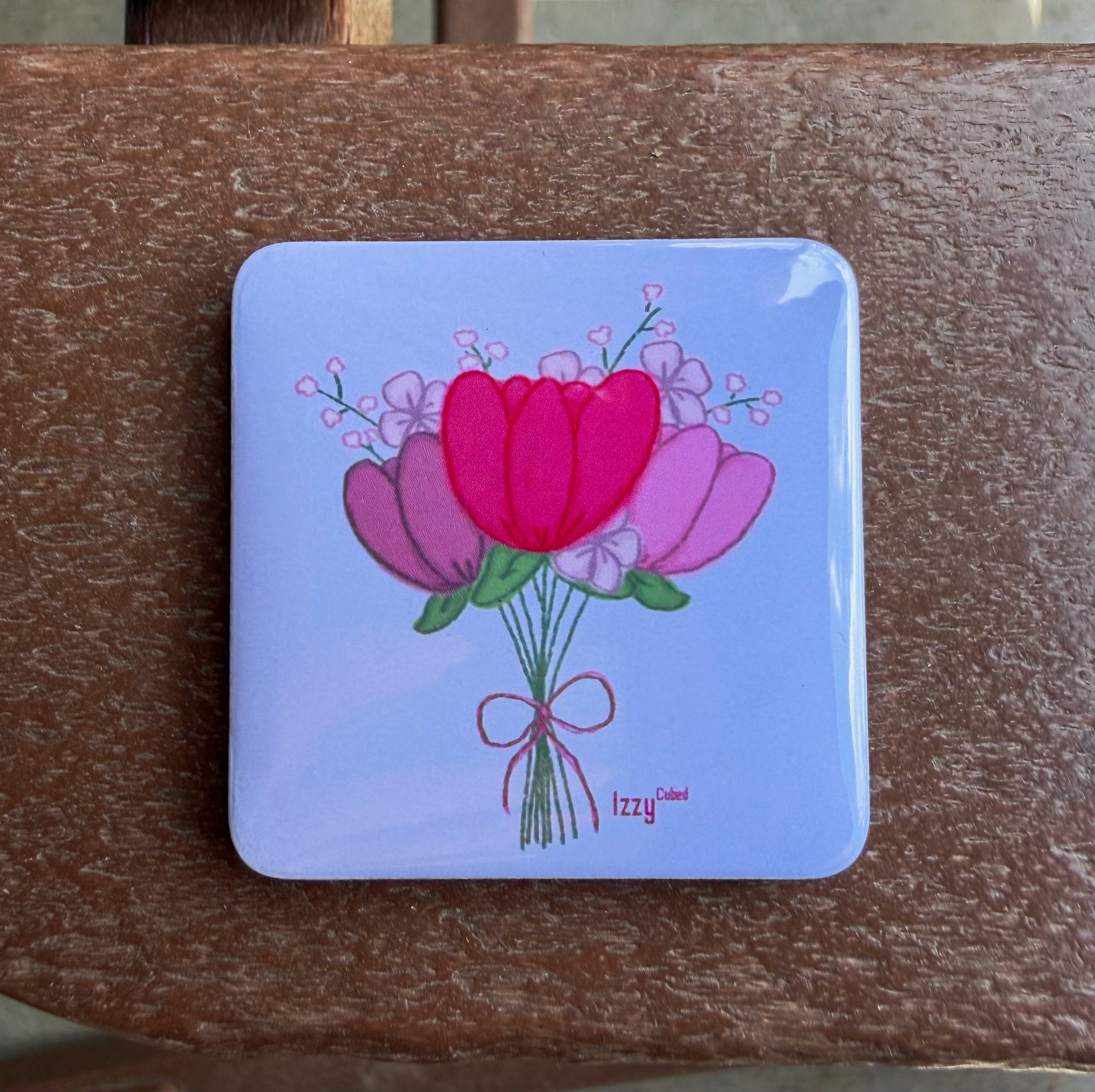 Bouquet Of Pink Flowers Magnet