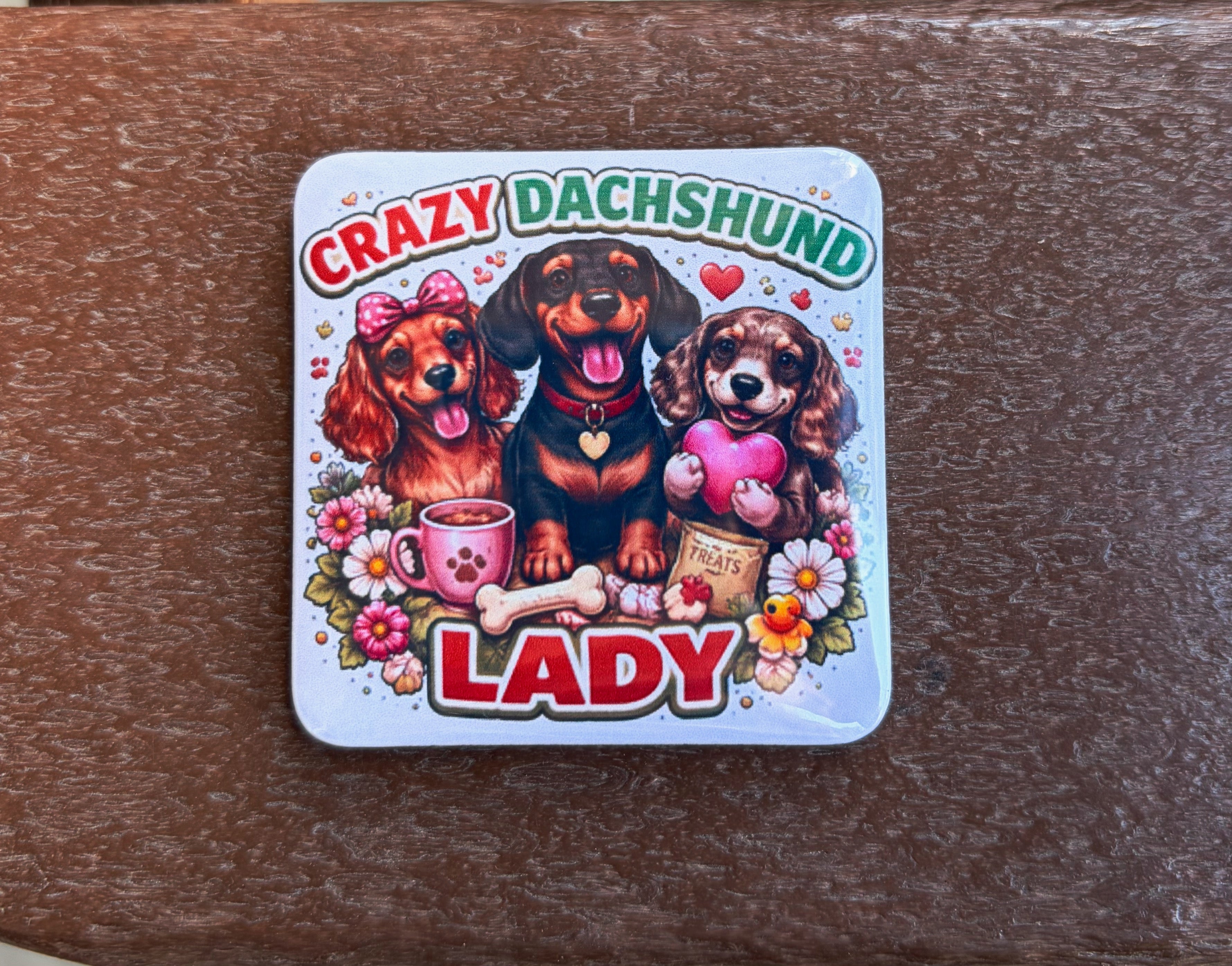 Crazy Dachshund Lady Magnet