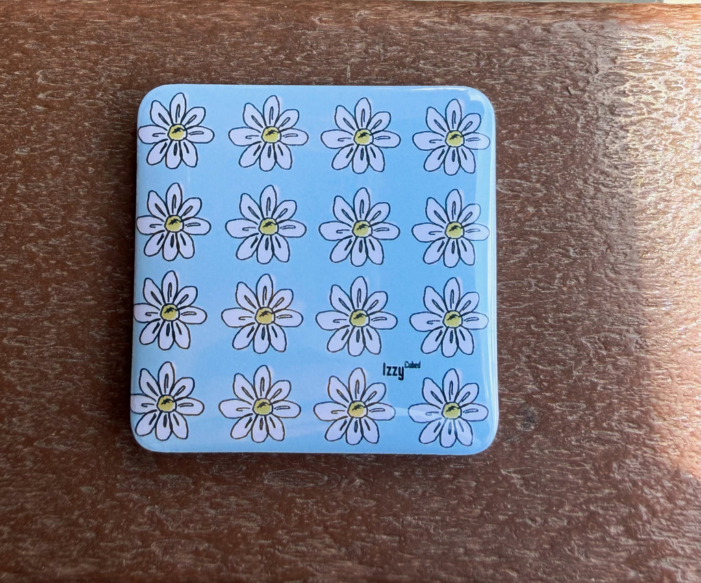 White Flower Magnet